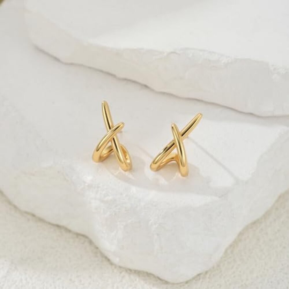 Gold Stud Earrings for Women Trendy